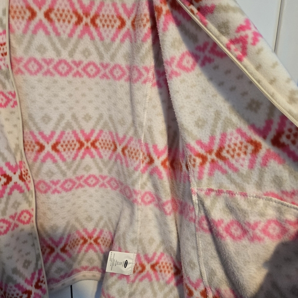 Old Navy Pink and White Fleece Jacket - Picture 5 of 7